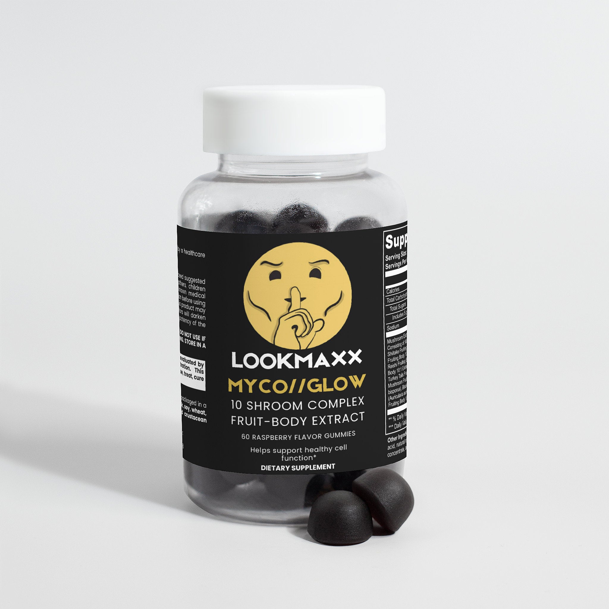 LOOKMAXX MYCO GLOW | 10:1 Shroom Focus & Skin Gummies
