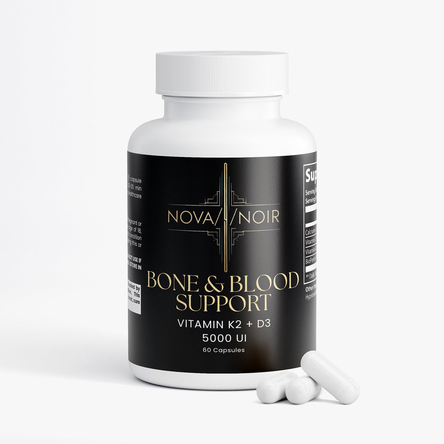 NOVA NOIR VItamin Blend D3 K2 Bone and Heart Support
