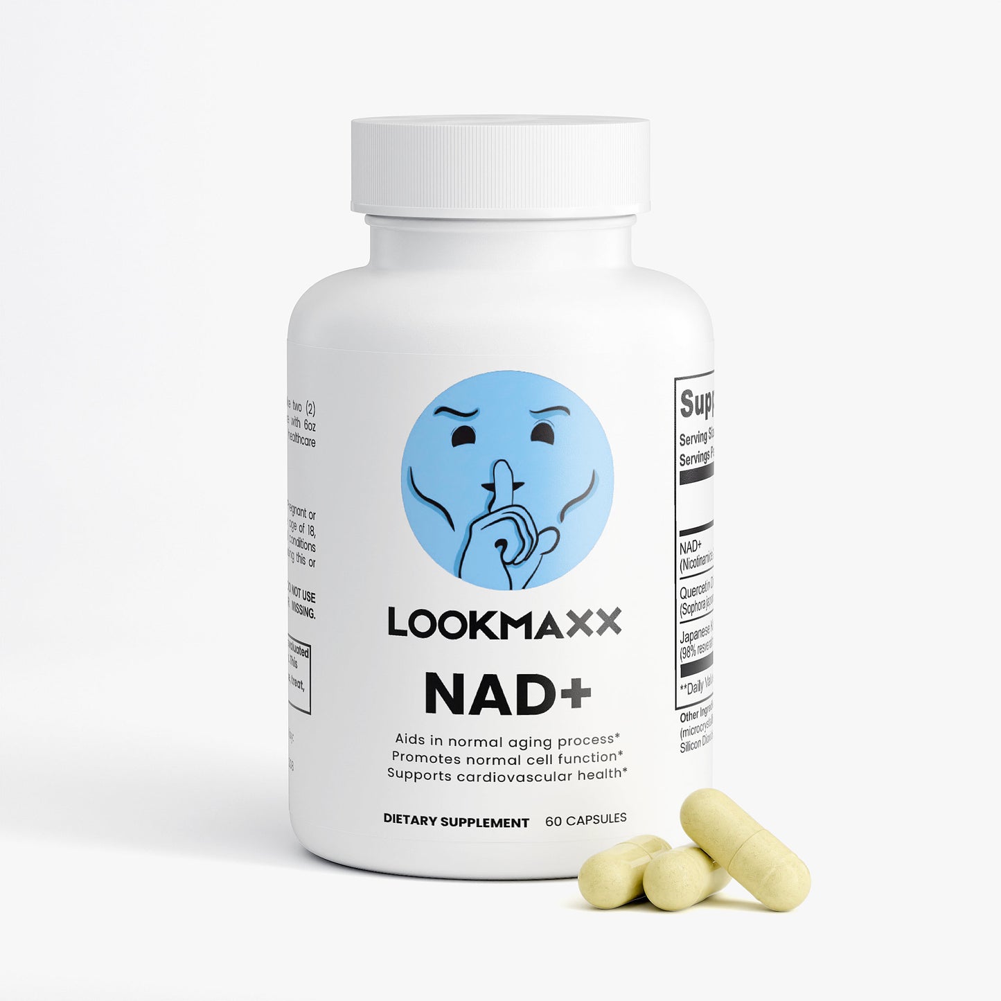LOOKMAXX 500mg NAD+ Quercetin Resveratrol Capsules