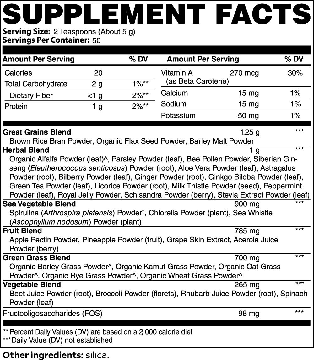 NOVA NOIR Emerald Vitality Ultra Cleanse Smoothie Greens